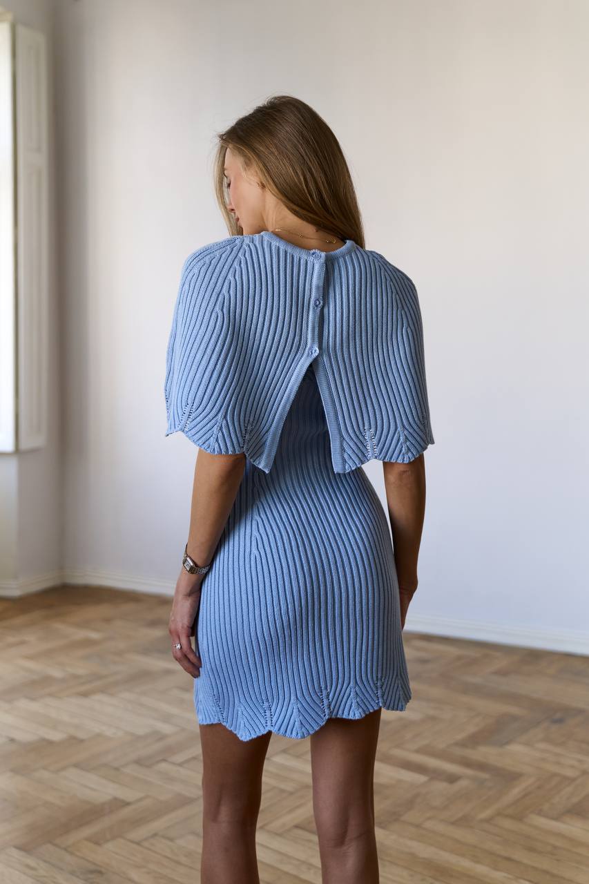 Кейп з бавовни, блакитний