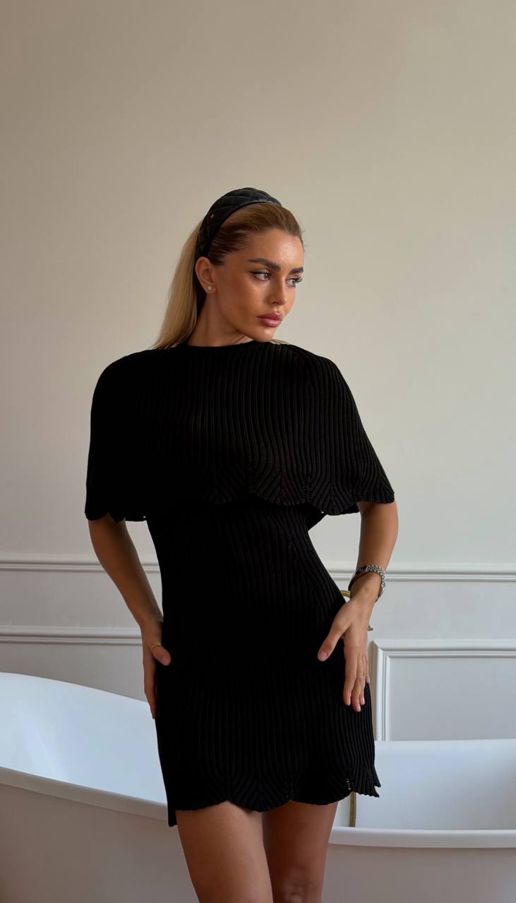 Кейп з бавовни, чорний