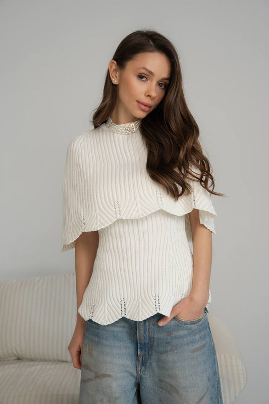 Кейп з бавовни, молочний